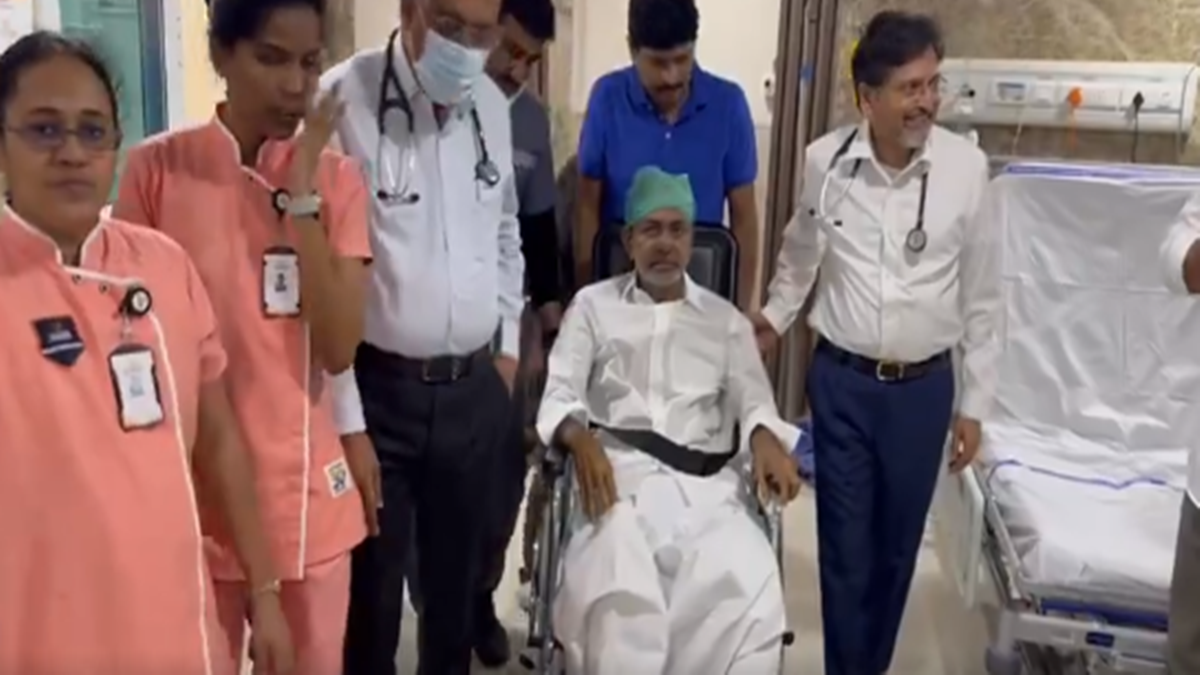 KCR Leaves Hospital Post Hip Replacement