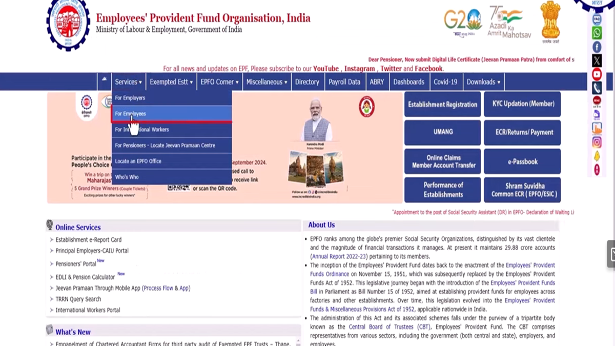 Simplified EPFO Processes
