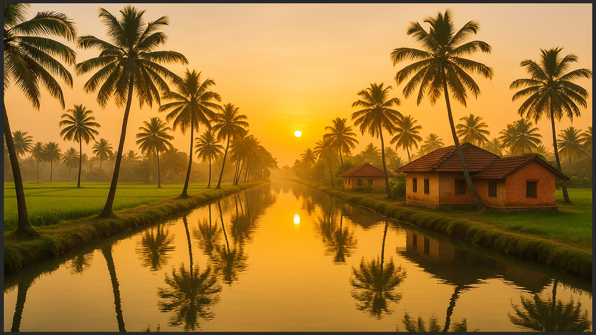 quiet Kerala village near Kochi