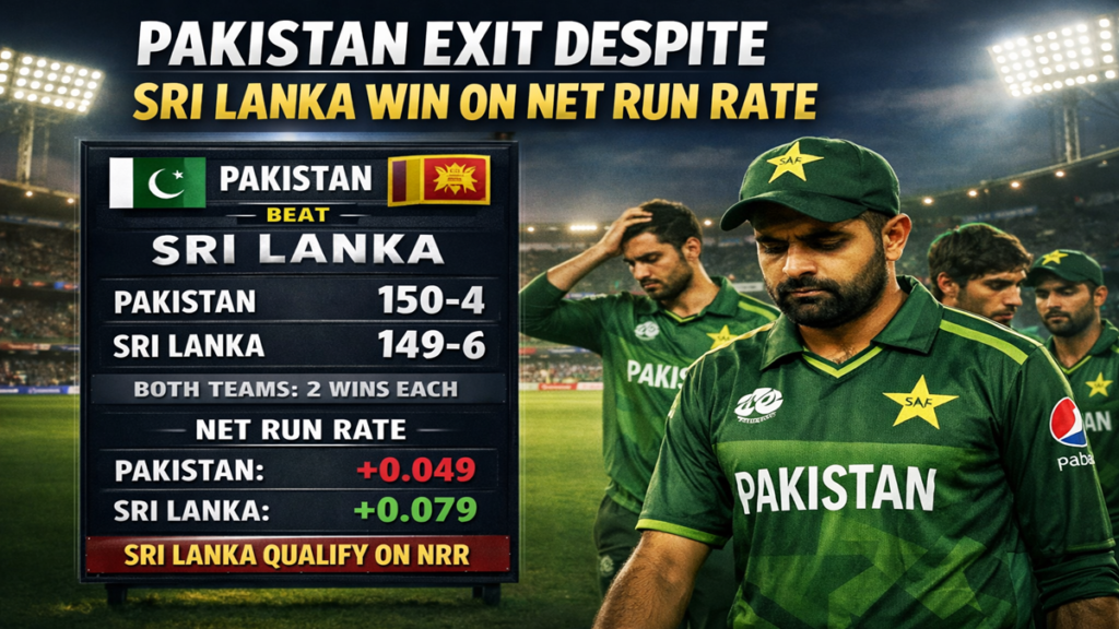 Pakistan exit despite Sri Lanka win on net run rate