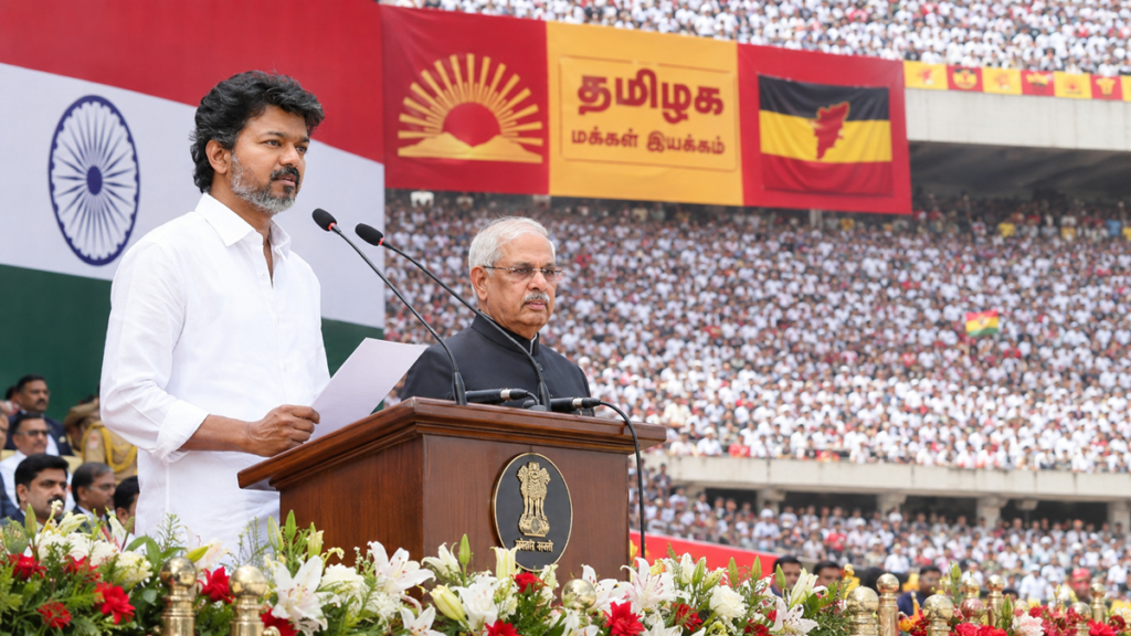 Actor Vijay sworn in as Tamil Nadu CM