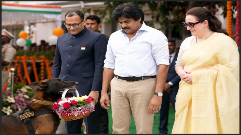 Pawan Kalyan police dog show Kakinada